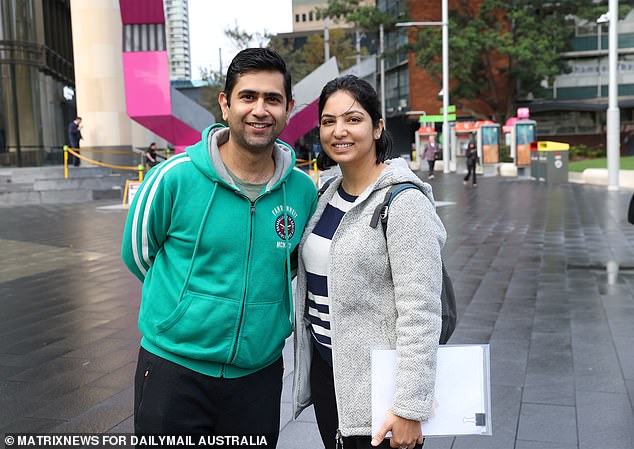 Himanshu Verma and his wife Shivani.  Despite being an immigrant himself, Mr Verma said the government needed to reassess immigration because of the housing shortage