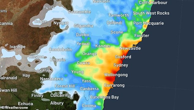 Weatherzone has warned that Sydney will be hit by showers over the next ten days, which is unwelcome news for millions of residents who have already endured a wet week