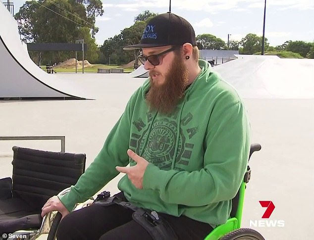 Timothy Lachlan traveled with the airline from Dallas, Texas to Sydney in February, but claims his wheelchair was so badly damaged on board that it is now unusable
