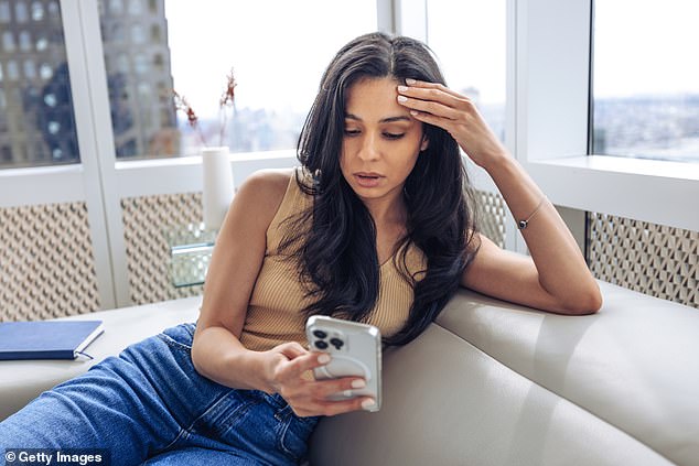 A young woman was forced to block a 'delusional' new 'partner' of hers who sent her a barrage of offensive and unsolicited messages (stock image)