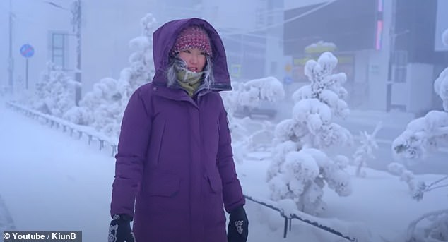 YouTube creator Kiun B lives in the Siberian city of Yakutsk, where temperatures can drop below -64.4 degrees Celsius in winter
