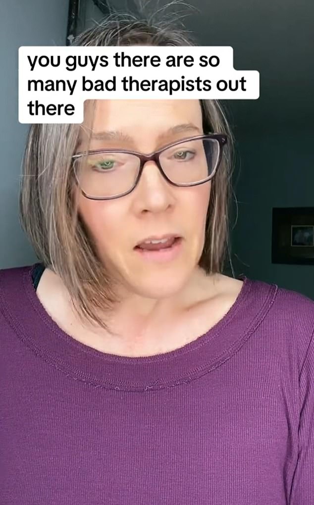 Amy Nordhues, author of Prayed Upon: Breaking Free from Therapist Abuse, said in a TikTok: 'There are so many bad therapists'