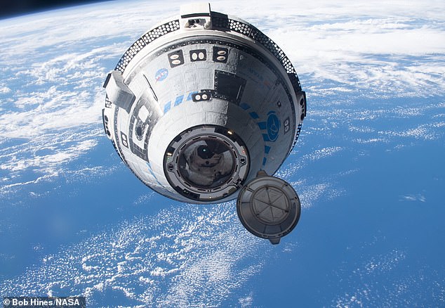 Boeing's Starliner spacecraft approaches the ISS in May 2022, during 'Orbital Flight Test 2' (no people on board)