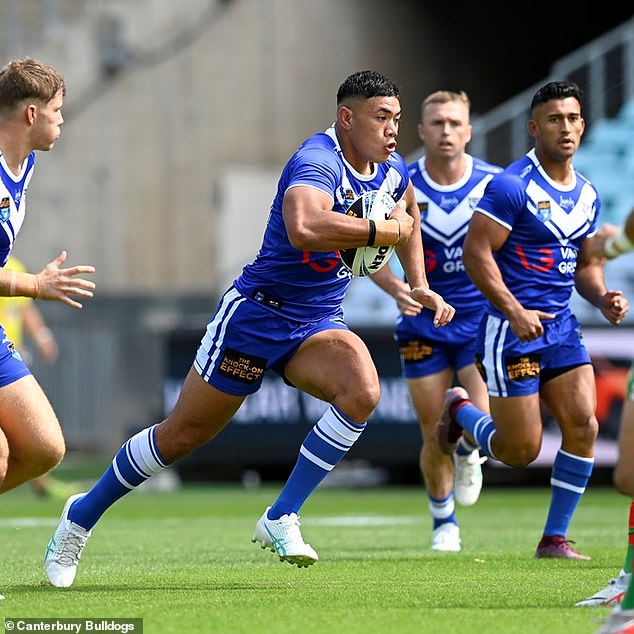 Hopoi has toiled for the Bulldogs in the reserve grade and made the most of his NRL debut with 15 runs 121 meters off the bench