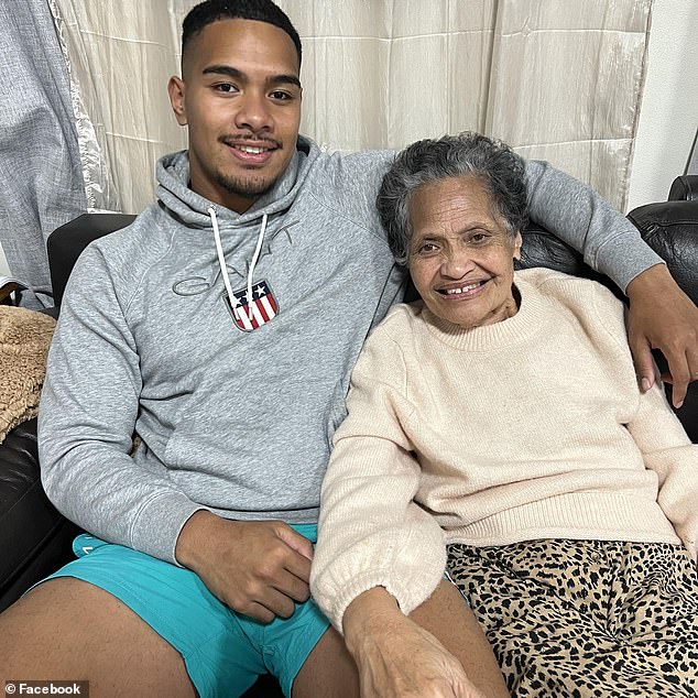 Hopoi's mother said his late Nana (pictured) would be so proud of the work he put in to achieve his NRL dream