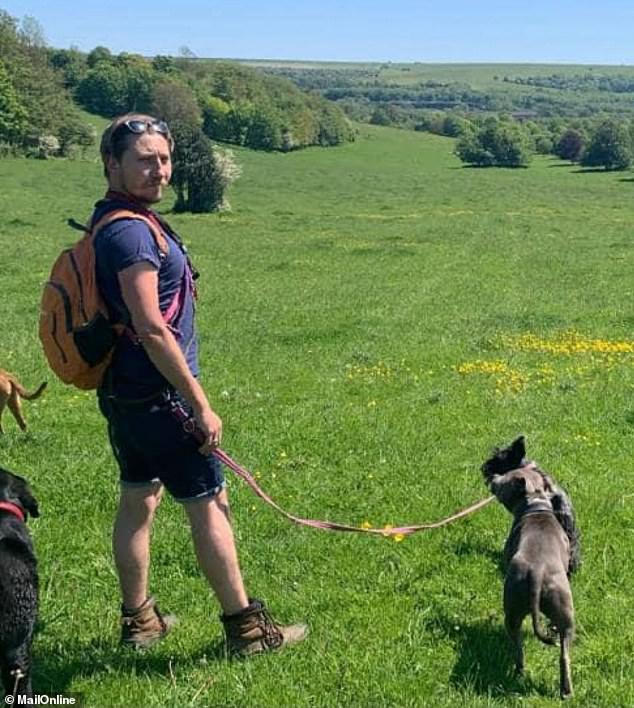 Luke Cobb, 38, smashed the dog into a wall in a fit of rage.  Magistrates in Brighton described the incident as a sadistic attack on a defenseless animal.