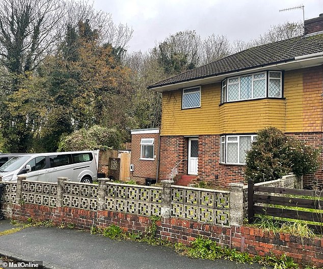 Cobb and his partner run a successful dog sitting and walking business from their home called Harvey's Walks.  Pictured: Outside Luke Cobb's house