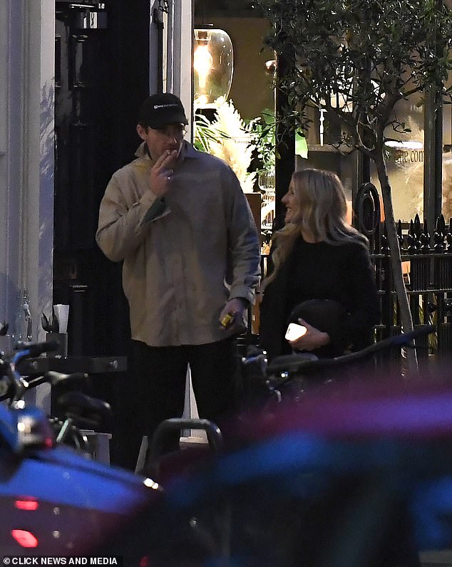 They smiled at each other as they walked through the shopping street