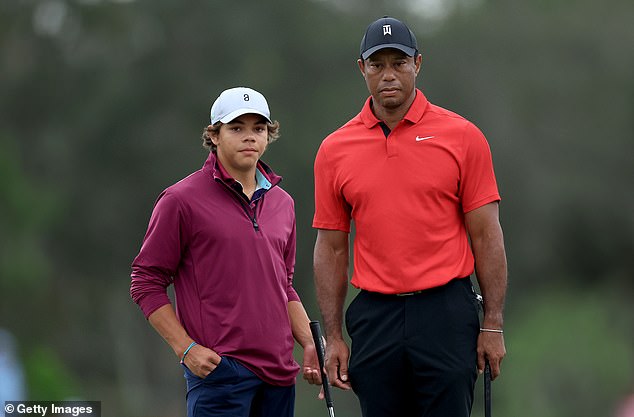Woods is also cautious about how he follows his son Charlie's golf career