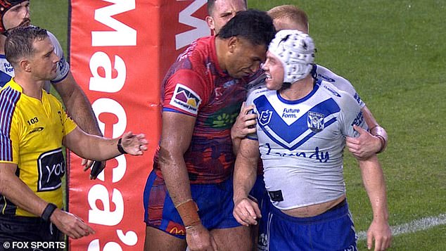 Saifiti took the bait and headbutted Mahoney, receiving a sin for his trouble, but escaped a ban from the NRL's Match Review Committee.