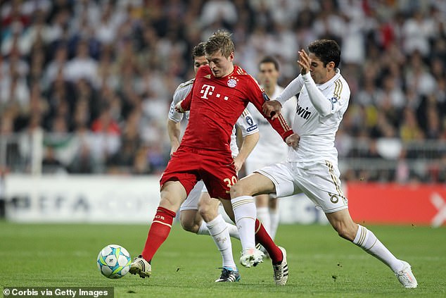 The midfielder (left) missed a penalty in the semi-final against Real Madrid in 2012