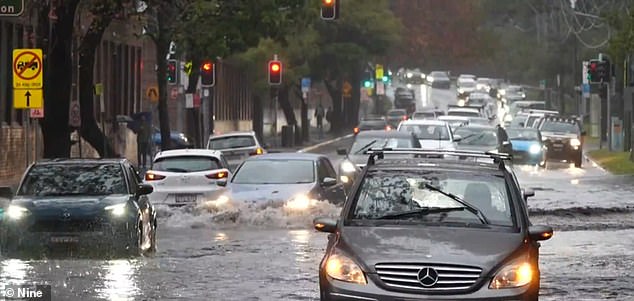 SES crews were called to Moore Park where water on the road reached the car windscreens to direct traffic