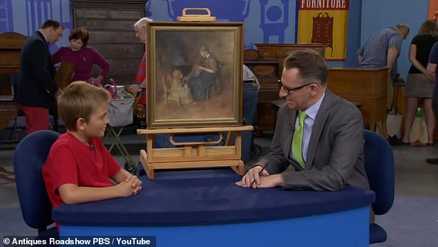 On the PBS reality TV show Antiques Roadshow, where antique collectors learn what trash they can turn into treasures, a young boy showed off a painting he bought at a flea market he went to with his father.