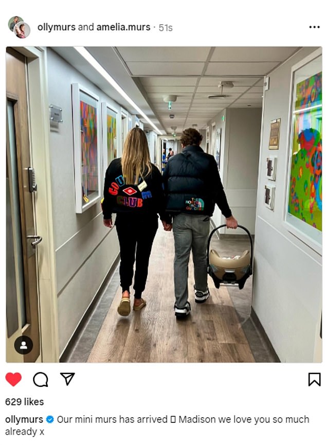 Former voting judge and bodybuilder Amelia, 31, announced the arrival of their daughter, Madison, in April