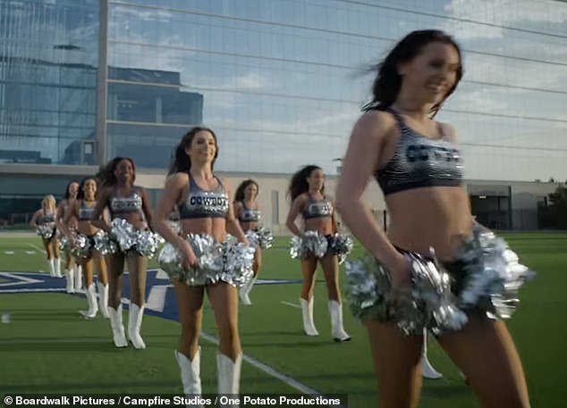 The teaser begins with the dancers preparing for a performance on game day