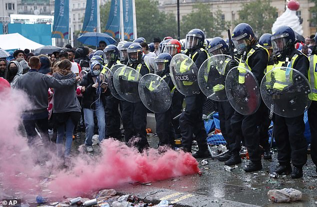 Fans flocked to Wembley ahead of the Euro 2020 final between England and Italy and stormed the stadium