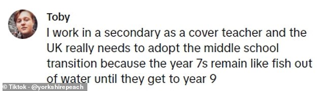 Many flocked to the comments in an attempt to reassure the American mother that her son would do well in secondary school, while others emphasized that some parts of Britain do have secondary schools.