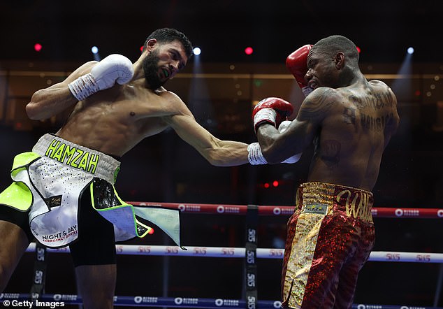 Hamzah Sheeraz (left) secured a win for Warren's team when he stopped Ammo Williams