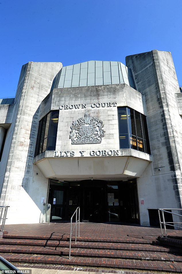 Victim recalled five-day trial at Swansea Crown Court (pictured) in March and said it was 'petrified'