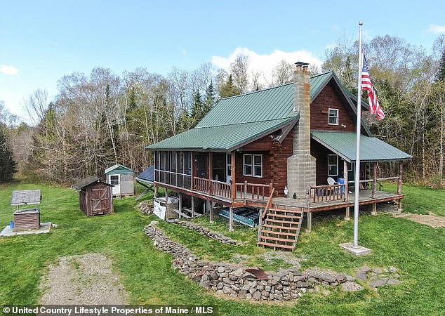 In Stacyville, a hamlet with fewer than 400 residents, this log cabin is for sale for $340,000