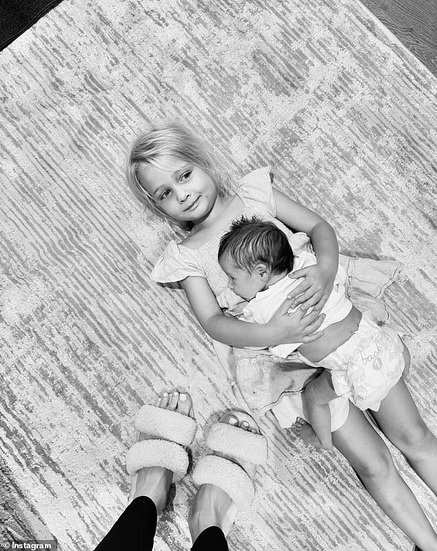 The former Bachelor Australia star, who found love with Tim Robards in the very first season, posted a black and white photo of her bundle of joy on Instagram