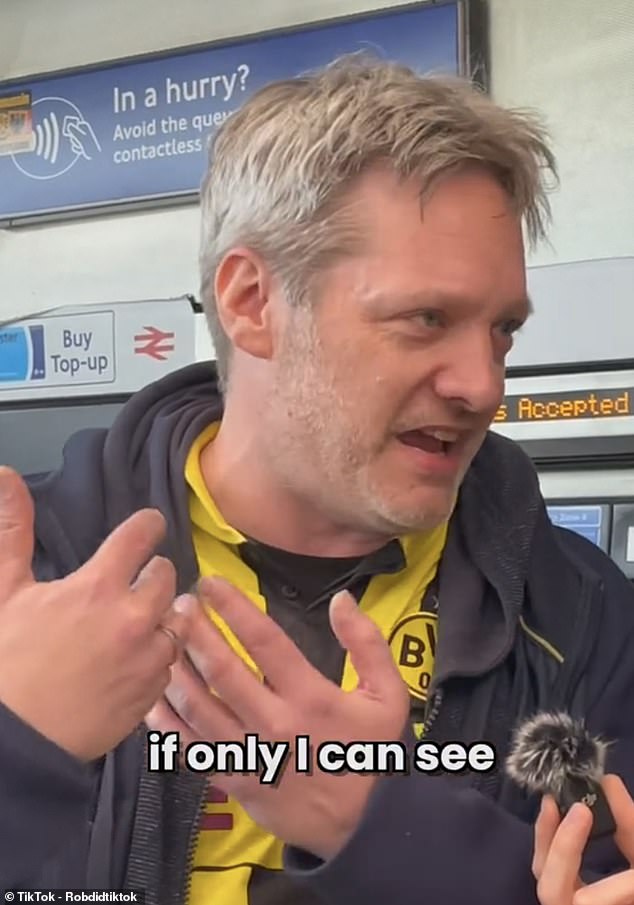 The Dortmund fan had come to Wembley without a ticket and explained his journey