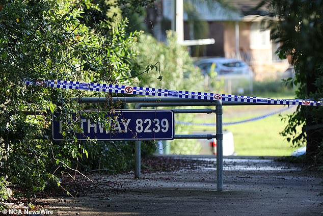 Police announced that the search area is now a crime scene and that officers have closed the street (photo police tape near the search area)