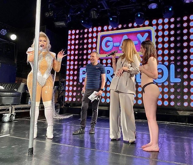 And in 2022, she visited the GAY at Heaven nightclub and ended up on stage to show off her pole dancing moves with RuPaul's Drag Race star Cheryl Hole (pictured)