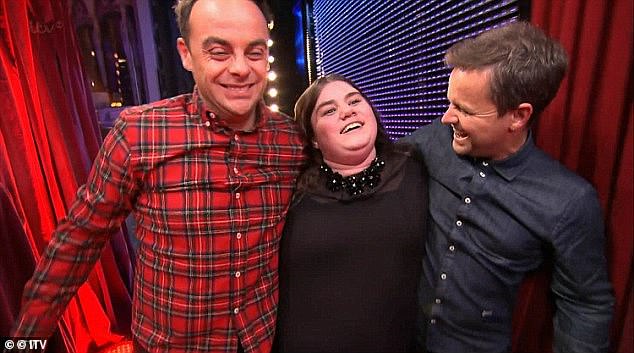 After being unanimously put through to the next round, a delighted Emma hugged co-hosts Ant and Dec as she admitted: 'I never expected such a reaction'