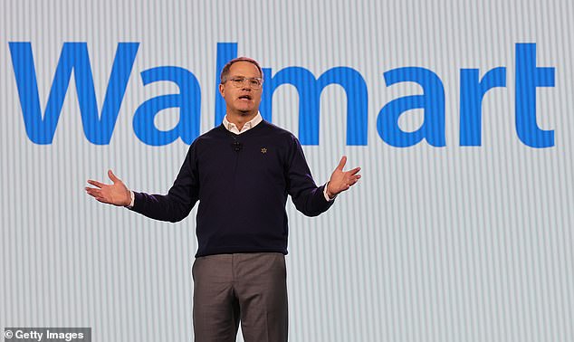 Walmart Inc.  President and CEO Doug McMillon delivers a keynote speech at CES 2024. Since the start of the pandemic, Walmart's sales have grown 30 percent