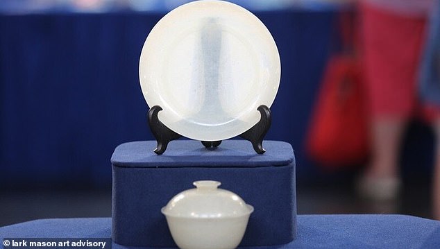 In the photo: the rice bowl and dish that the guest inherited from her late husband.  The bowl was previously owned by her father-in-law, who she said was the first consul general of South Korea