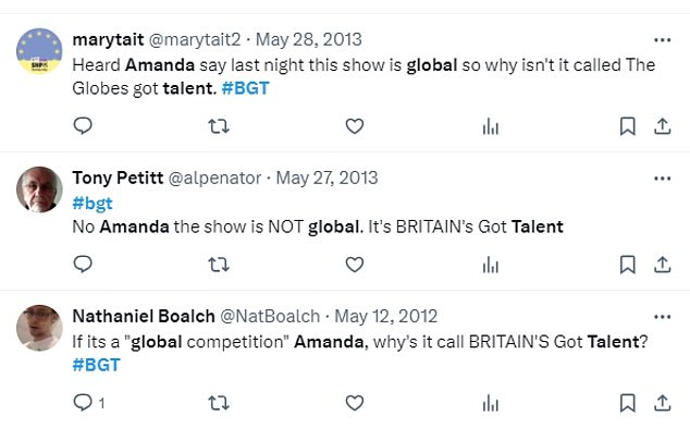 Despite the incredible talent, fans weren't happy with Amanda when she took to Twitter to suggest the show be renamed 'The Globe's Got Talent' after she insisted it was an international show.