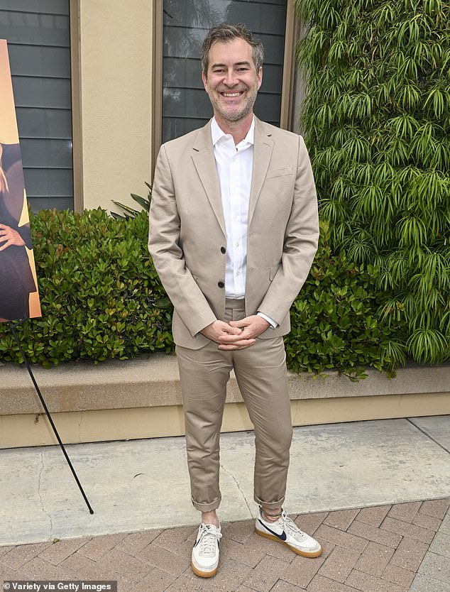 Mark Duplass showed off his megawatt smile on the red carpet