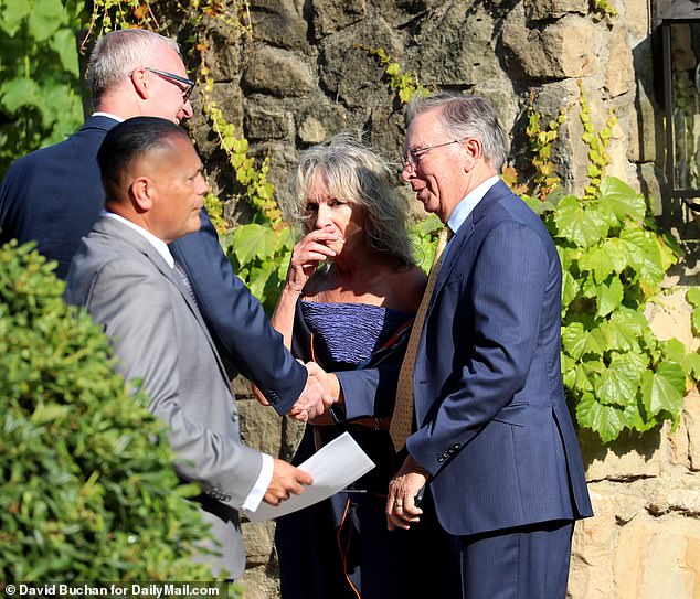 Guests meet at Rupert Murdoch's home for the wedding ceremony