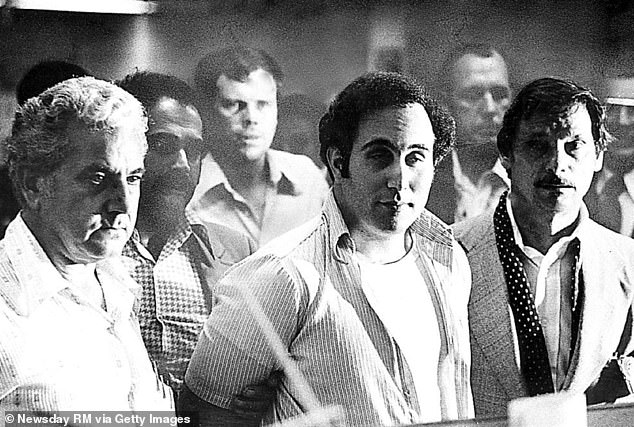 After his arrest, Berkowitz told authorities that a dog named Sam had ordered him to commit the murders — a story he later recanted in an interview with reporters in 1979, according to The New York Times.  Above Berkowitz during his arraignment on August 11, 1977