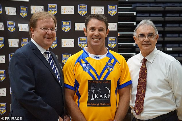 NSWRL CEO David Trodden (pictured left, with football legend Brad Fittler, centre) intervened after Gordon was initially suspended for just two matches