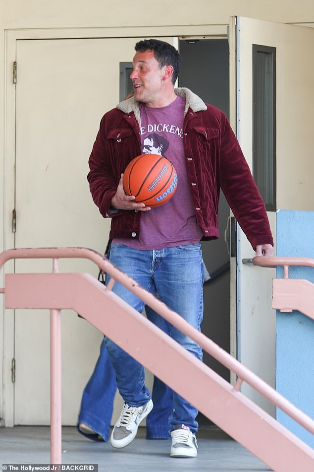 The A-list actor-director had a basketball in hand, four years after playing hoops coach in 2020's The Way Back