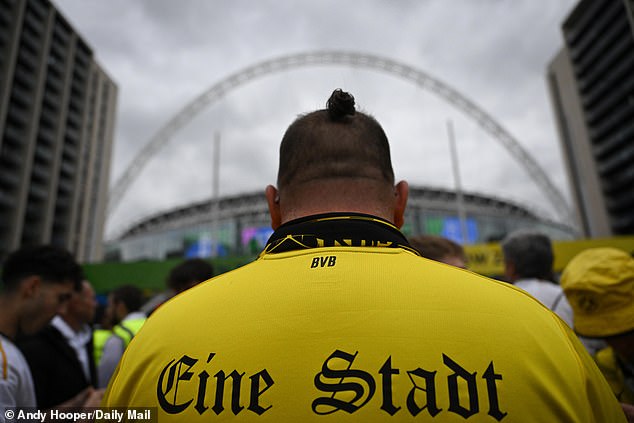 Dortmund fans hoped Wembley would bring back happier memories after seeing their side suffer a 2-1 defeat to Bayern Munich in the 2013 Champions League final