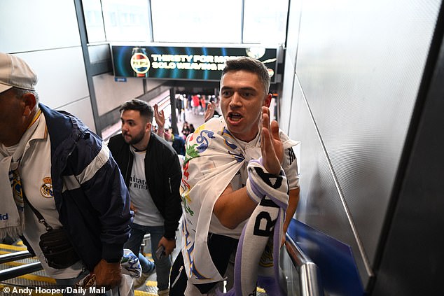 Real Madrid fans enter Wembley expecting their team to record another win in the league