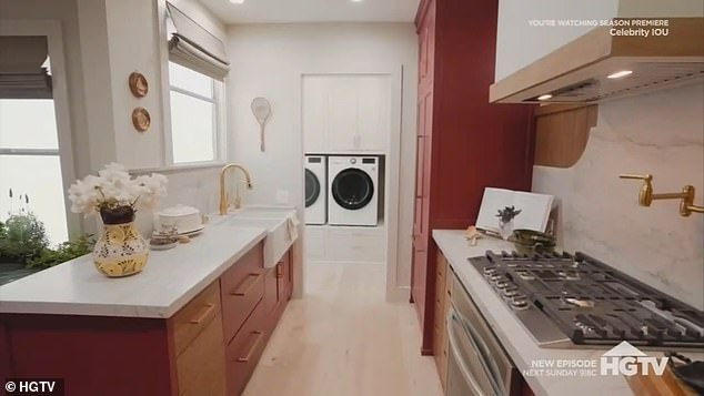 The completed kitchen and laundry room are designed to make Liz's life easier