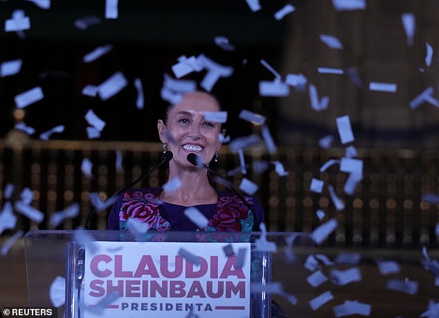 Crowds of flag-waving supporters sang and danced to mariachi music in Mexico City's central square to celebrate the ruling party candidate's victory