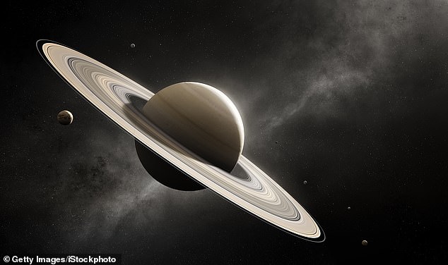 Saturn (pictured) will be one of the easier planets to see during this alignment and will appear higher in the sky than the other planets