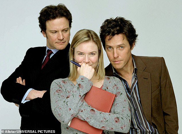 Colin Firth (left) Mark Darcy in the previous films before his character's death, while Hugh Grant (right) returned as Daniel Cleaver after being presumed dead in the final film before being found alive