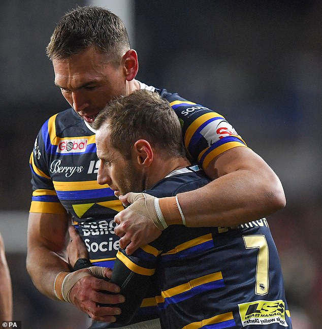 Sinfield (left) and Burrow (right) played together for Leeds Rhinos and their bond was inspiring