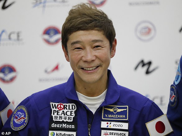 Japanese billionaire Yusaku Maezawa (pictured) went to the International Space Station (ISS) last year and is now financing a trip to space aboard Starship