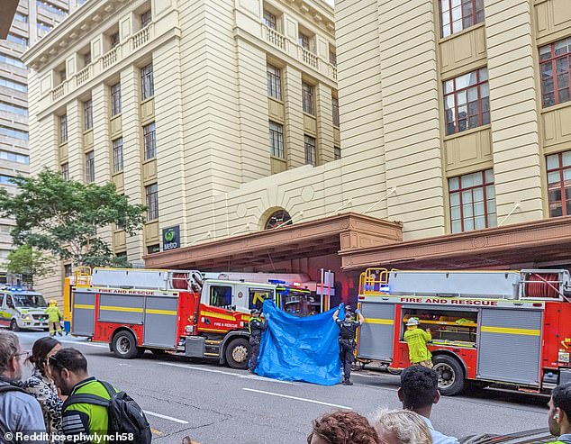 The bus had just entered Edward St from Ann St during the Friday afternoon rush hour when it appeared the driver lost control and veered towards the footpath