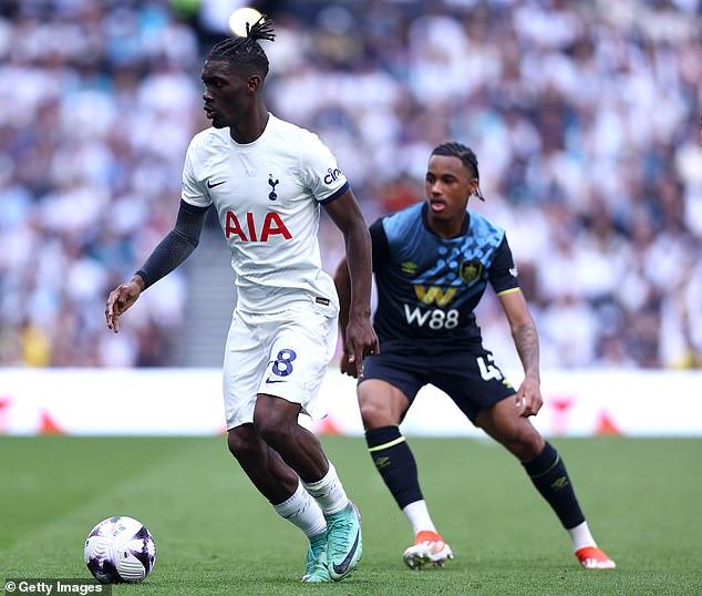 The Malian international (left) missed Tottenham's last two games of the season with a knee injury