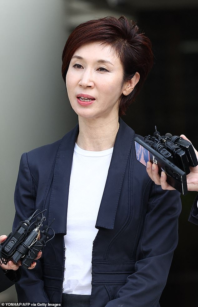 Chey's divorce from Roh So-young (pictured), the daughter of a former president, has resulted in the largest settlement in South Korean history