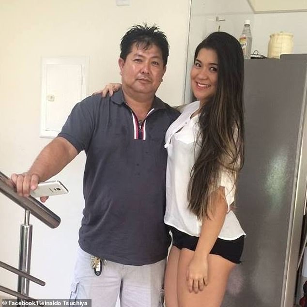 Bruna Tsuchiya pictured with her father Reinaldo Tsuchiya in September 2015. Reinaldo is now facing a charge of attempted femicide after attacking her with a machete