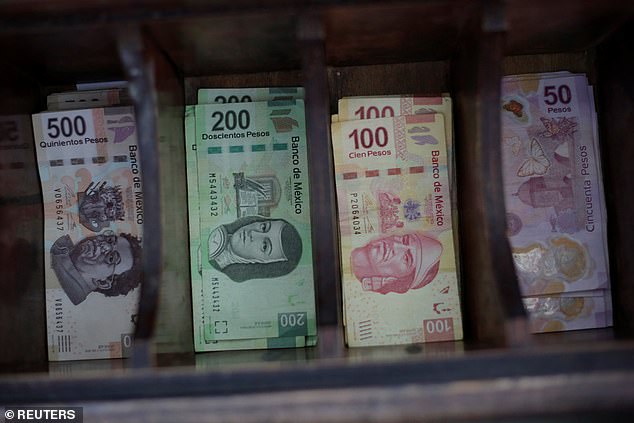 The Mexican peso hit a seven-week low of 17.7207 against the dollar earlier Monday after her election, down more than 4.1 percent.